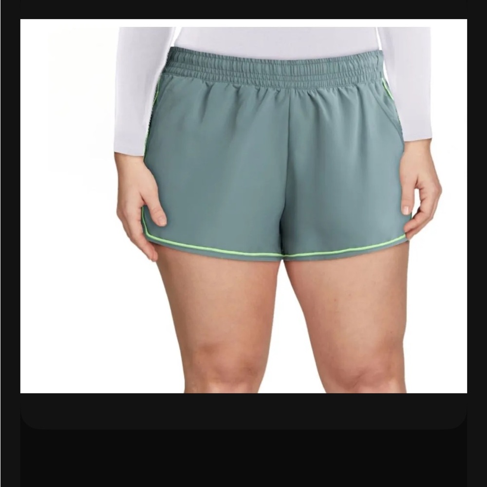 NWT athletic works 2X green shorts lined 1367 - Picture 1 of 6